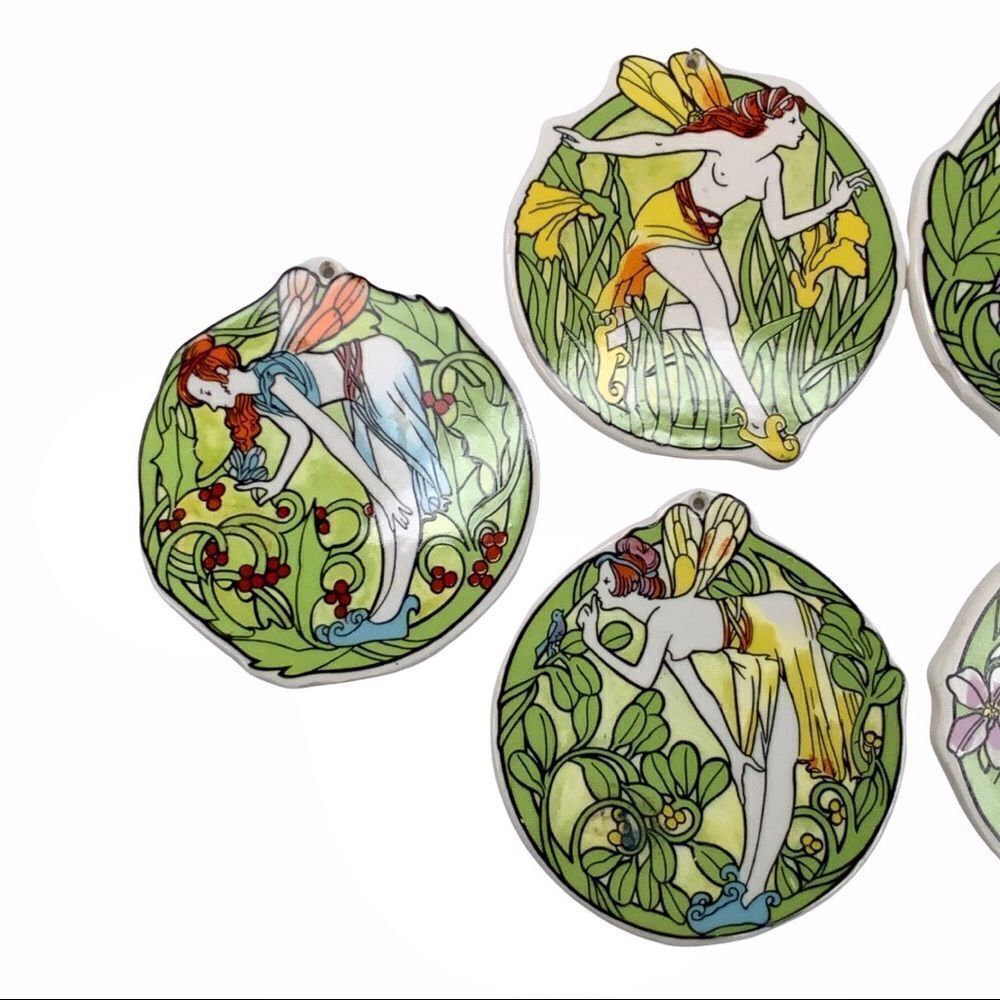 Ceramic Fairy Ornaments six total - Picture 2 of 9